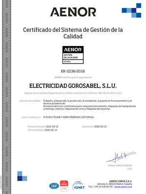 Certificado AENOR ER 02362016